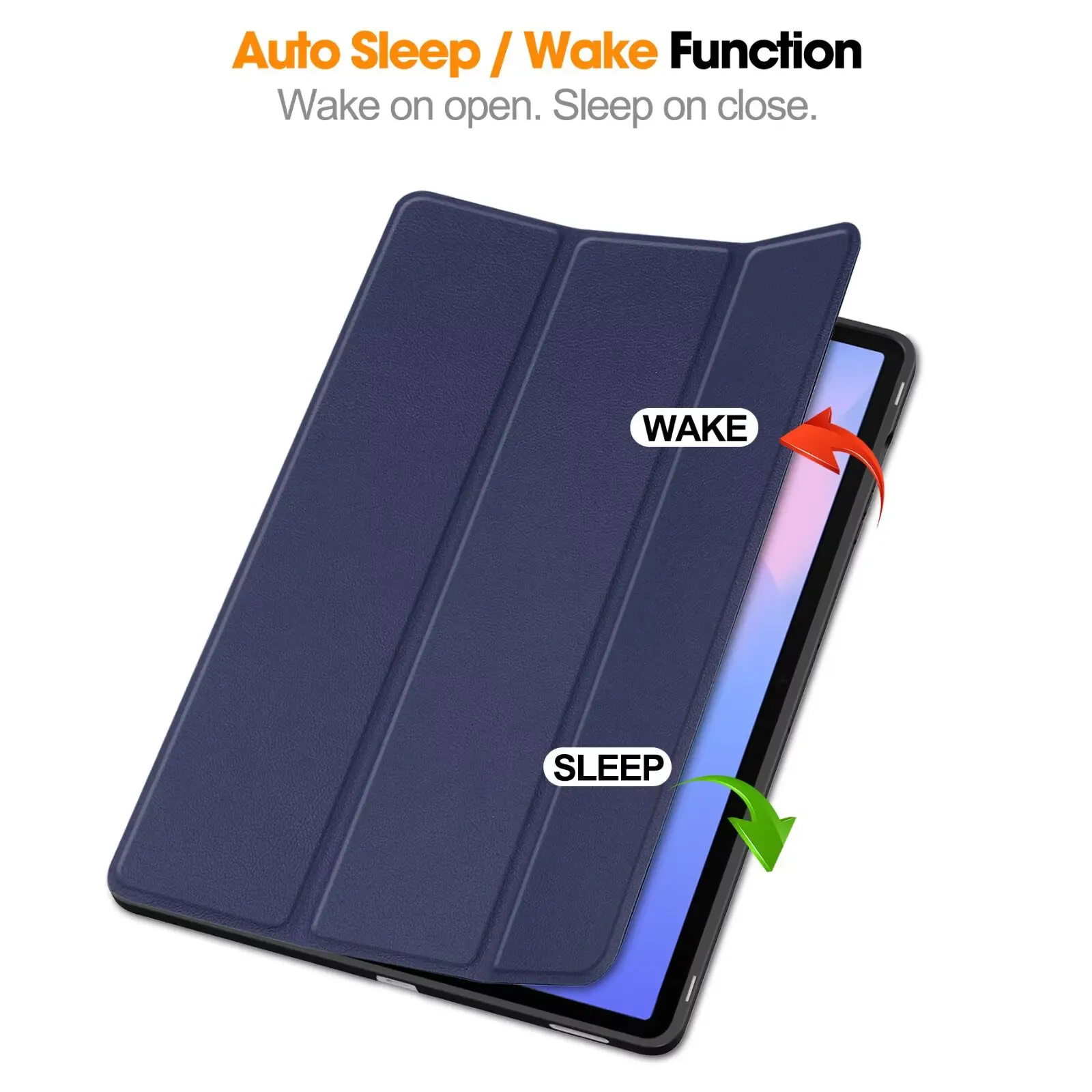 Premium Tri-Folding Stand Cover with Pen Slot and Magnetic Closure