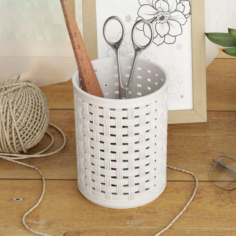 2pcs Skeleton Pen Bucket Large Capacity Multi-functional Study Office Storage Cosmetic Brush Storage pen holder desktop storage box stationery organizer stationery storage box desktop storage kit