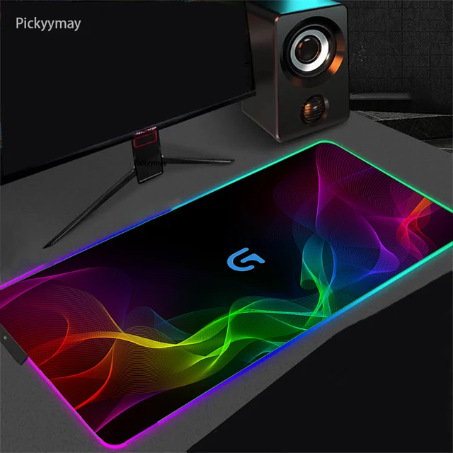 Logitech-Grand tapis de souris RGB Xl Gaming, avec LED, 40x90 - AliExpress