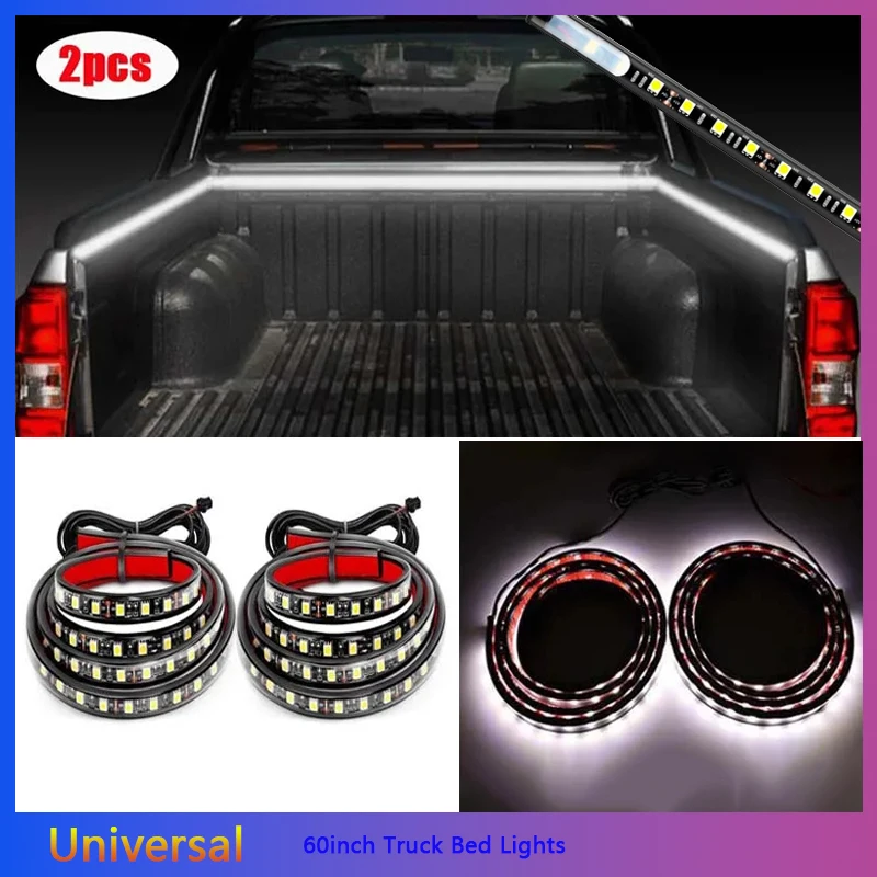 

2pcs 60inch Cargo Bed Lights Kit Pickup Truck Waterproof Light Universal 5050SMD Led Soft Tailgate Light Strip for Cargo Camper