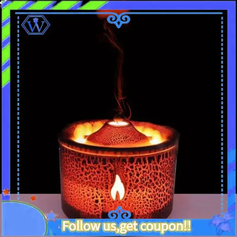 Easy To Use Flame Full Of Cracks Small Volcano Household Sprayer Fragrance Machine Silent Aroma Deodorizer