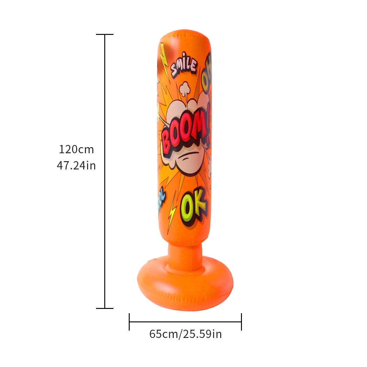 Inflatable Punching Bag for Kids, 120cm Free Standing Kung Fu Panda Kickboxing Bopper for Karate Taekwondo Children Boxing Bag