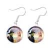Magic Wicked Witch Classic Musical Movie Glass Glass Cabochon Earrings Drop Earring For Women Girls Cosplay Jewelry Accessories 1