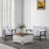 Homcom Coffee Table with Flip Top Hidden Storage, Square Center Table White 6