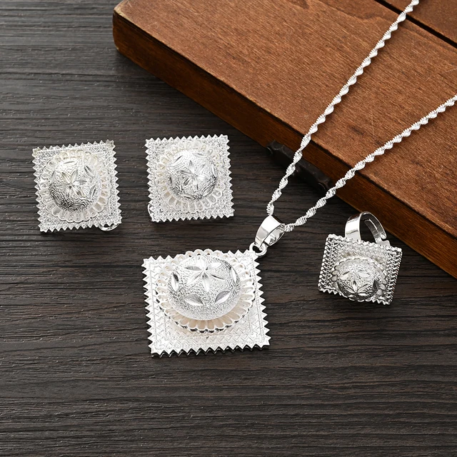 Collar con colgante de joyería para mujer, pendientes, anillo