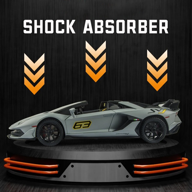1:24 Lamborghini Aventador SVJ 63 Alloy Car Model Diecast Car
