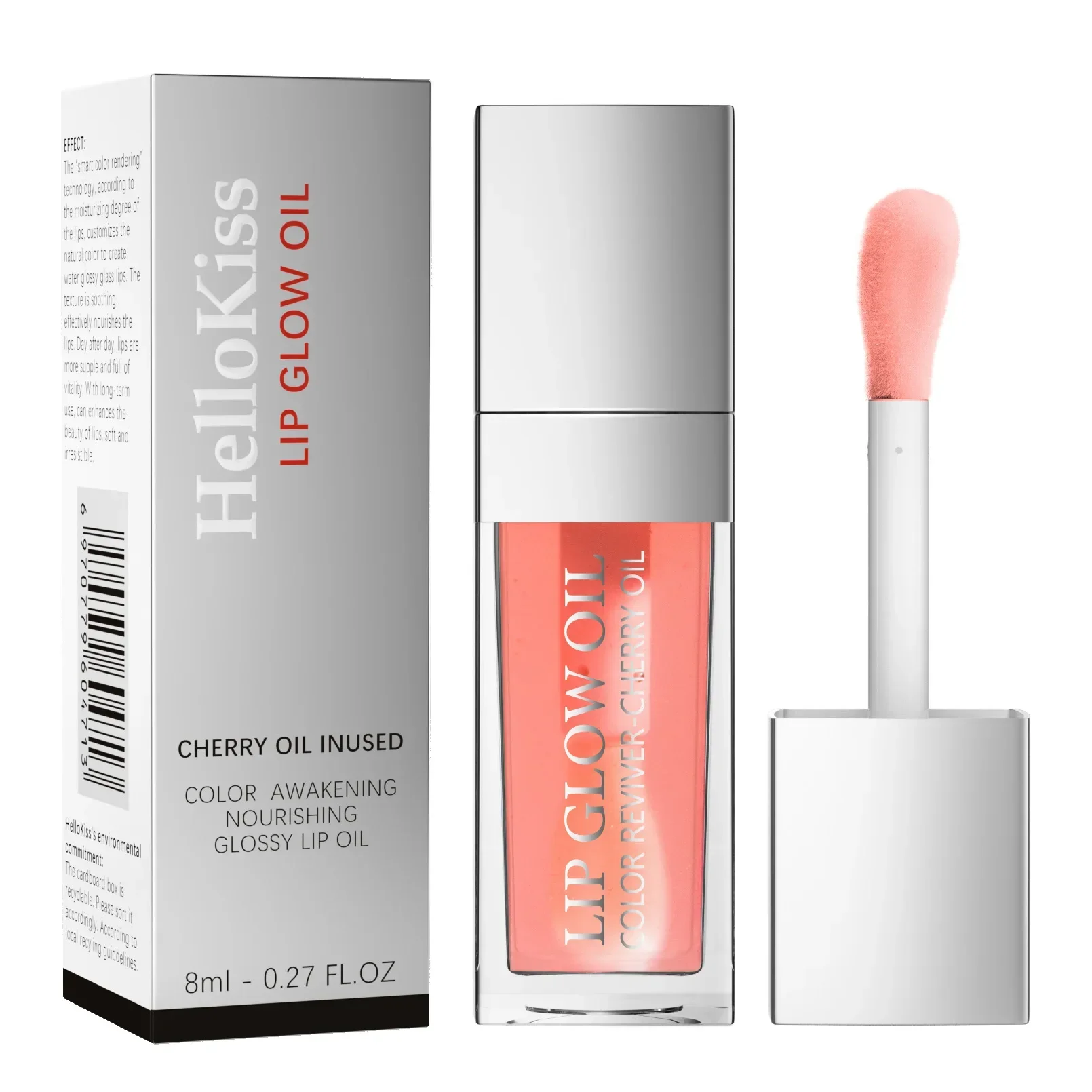 Hellokiss Lip Glow Oil 8ml Glossy Lip Oil Moisturizing Lip Glaze Transparent Lip Balm  Lip Stick Cherry 5