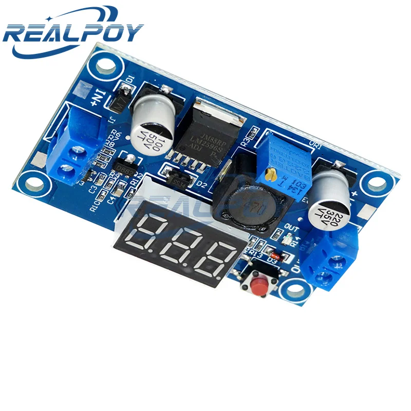 LM2596 DC DC Step Down Converter Voltage Regulator LED Display Voltmeter 4.0~40 to 1.3-37V Buck Adapter Adjustable Power Supply