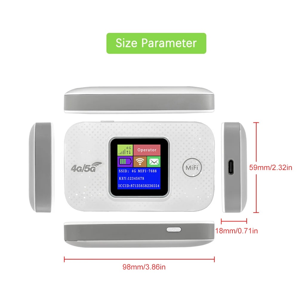 4G LTE Mobile WIFI Router 150Mbps 3000mAh Portable Pocket MiFi Modem Mobile Hotspot Sim Card Slot