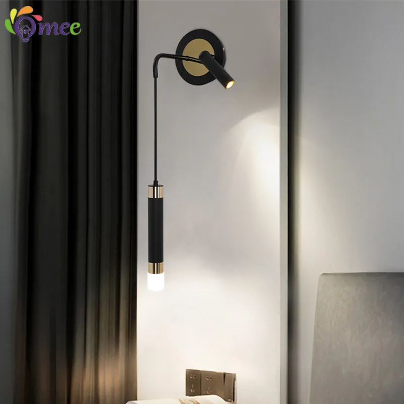 Bedroom Bedside Wall Lamp Modern Minimalist luxury Creative Spotlight For Home Led Living Room Light Background Decor Wall Light