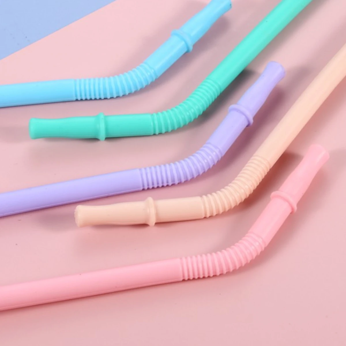 Eco-Friendly Silicone Straws Set of 5 Reusable for Kids Includes Cleaning Brush Perfect Birthday Gift for Cups reusable silicone straws