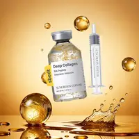 Collagen Ampoule Essence Liquid Set - Needle Type Firming Anti Wrinkle Line Sculpture Skin Care Moisturizing Repair Serum