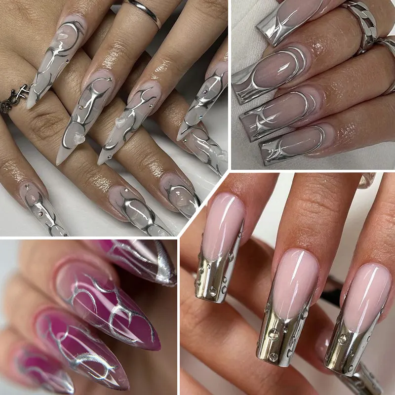 LILYCUTE Metallic Liner Gel Nail Polish 4