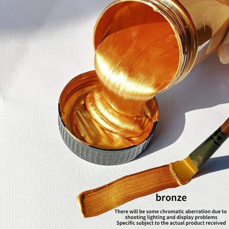 Acrylic Paint Set Golden Silver Metallic Color for DIY Wall Art