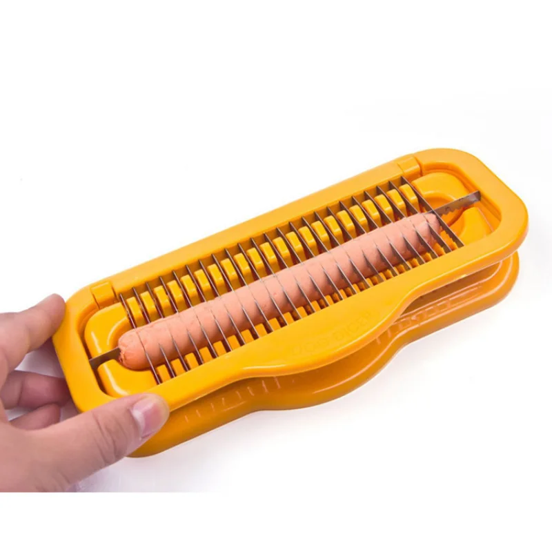 Utensili da Cucina Multifunzione: Affettatrice per Hot Dog, Taglia Salsicce, Strumento per Tagliare Prosciutto e Salsicce - immagine 3