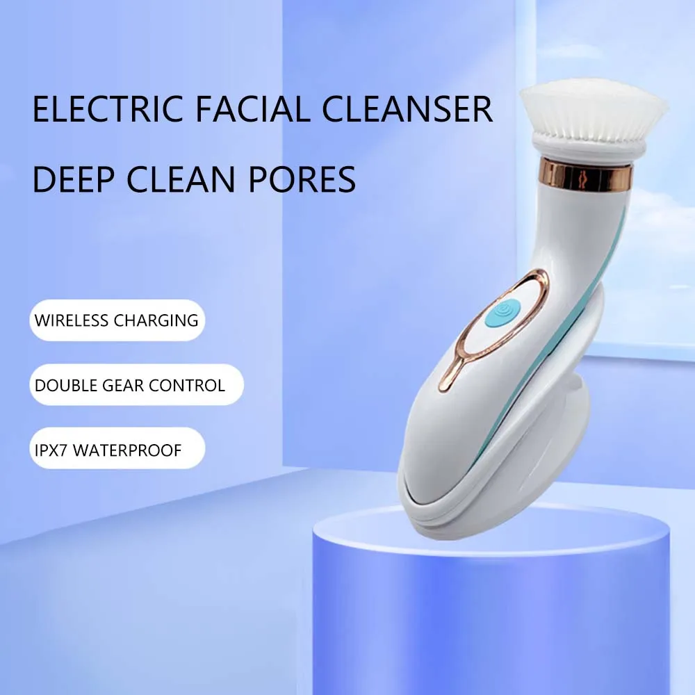 

Electric Facial Cleaner Face Cleansing Brush Wash Machine Spa Skin Care Massager Blackhead Cleaning Facial Cleanser Tools