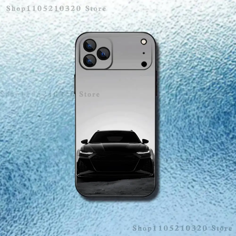 Sleek Black Silicone Phone Case in Automotive Design