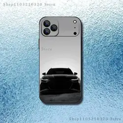 Sleek Black Silicone Phone Case in Automotive Design - iPhone 14 (Z1)