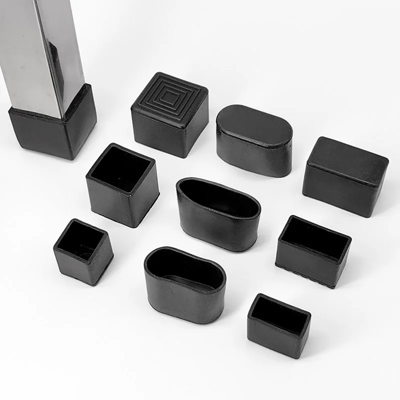 Plastic pipe caps 1-50pcs square PVC for table chair foot