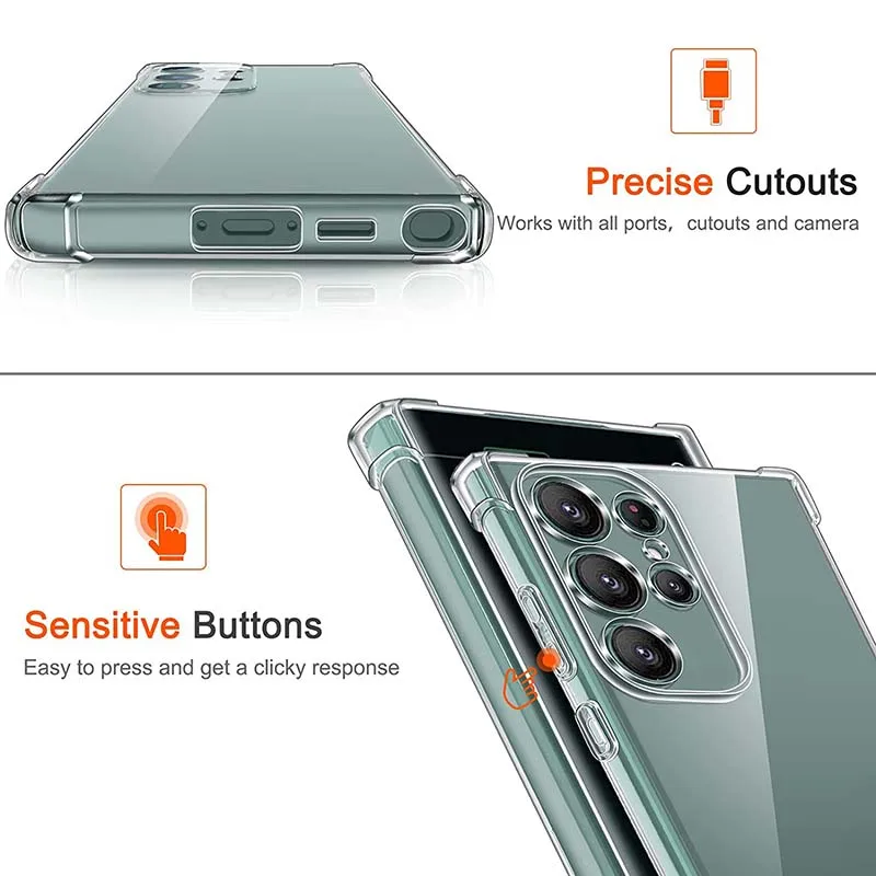 Shockproof Clear TPU Phone Cover