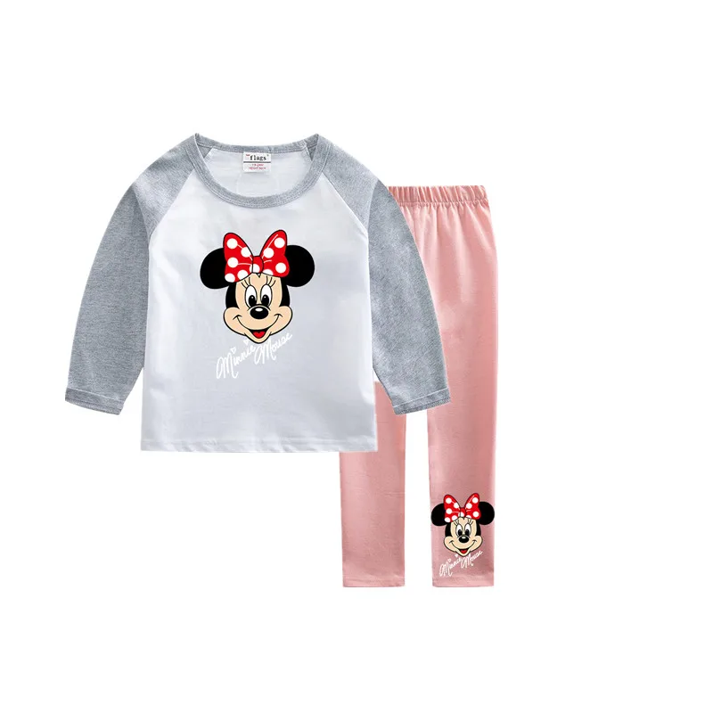 

Autumn Kids Clothes Mickey Mouse Long Sleeve T Shirt&leggings Casual Two Piece Outfits Set Spring Pretty Little Girls Cclothing