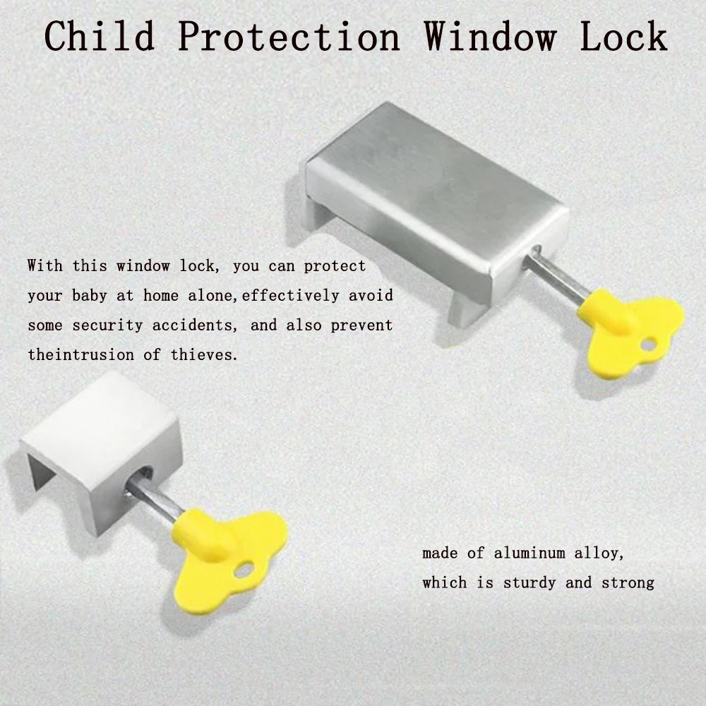 

Window Security Key Lock Sliding Doors Windows Sliding Window Locks Restrictor Child Safety Anti-theft Household Hardware