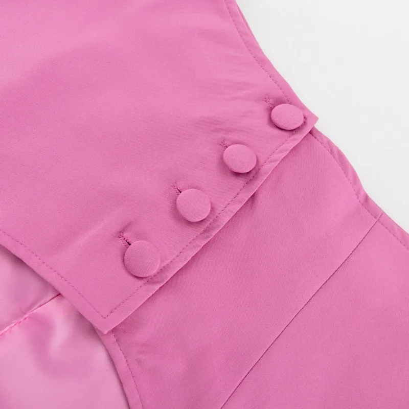 Slim Long Blazer Suits For Women Fashion Pink High Waist Skirts Female Turn Collar Blazer 2 Piece Sets Womens Outfits New