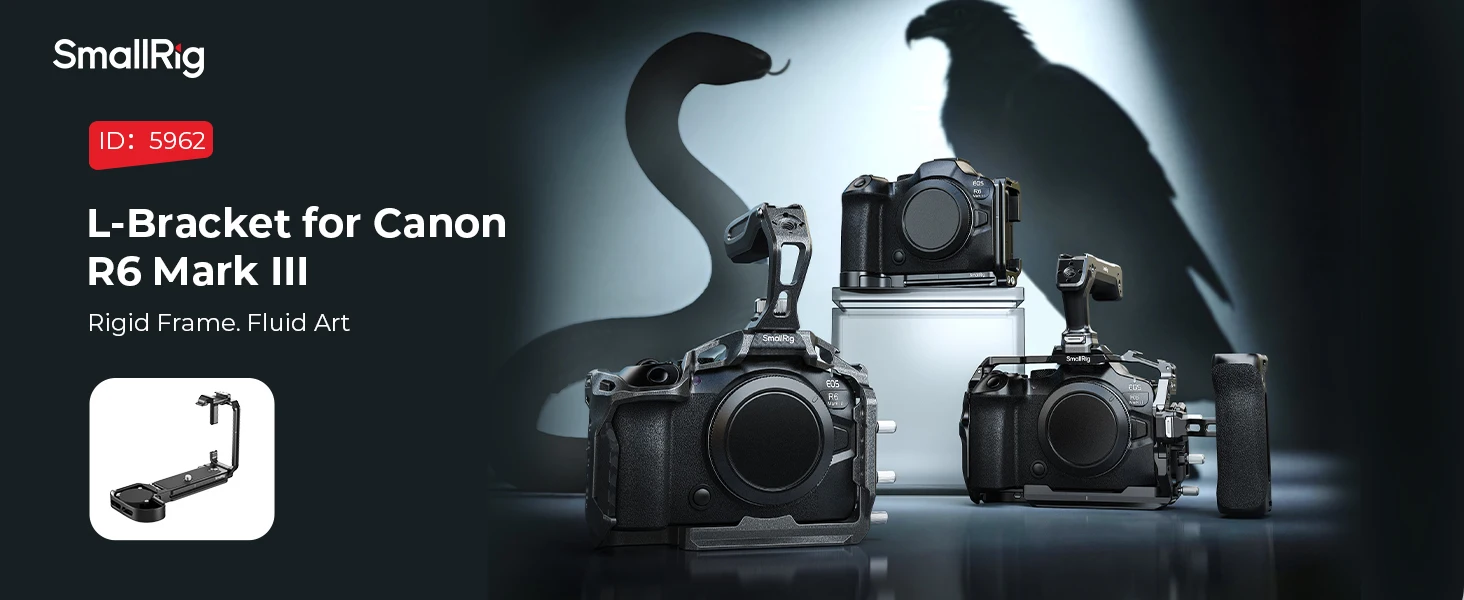 SmallRig R6 Mark III / R6 Mark II L-förmige Montageplatte mit AirTag-Steckplatz für Canon EOS R6 Mark III / R6 Mark II / R5 Mark II 5962 – Detail 1