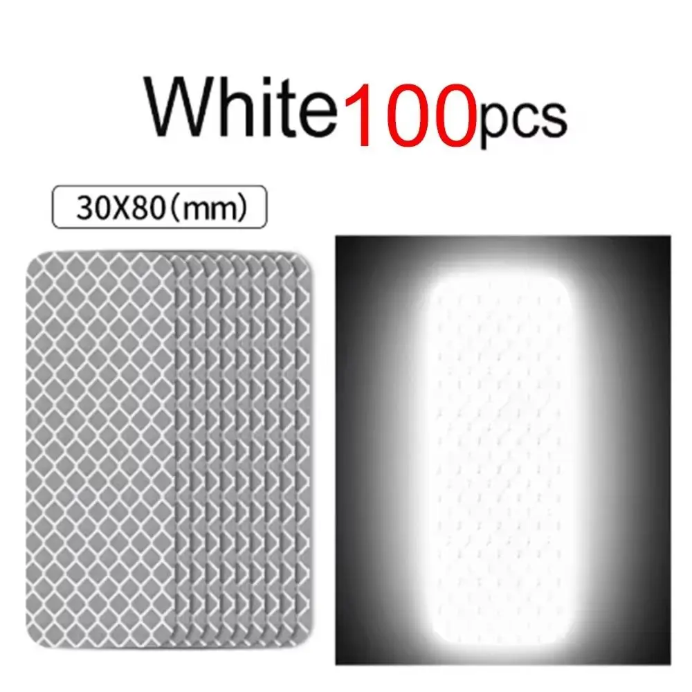 100pcs Baby Stroller Warning Sticker Anti-collision Safety Reflective Patch Waterproof Baby Pram Night Light Patch