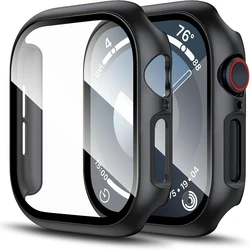 Premium Tempered Glass Protective Case for Smartwatch - 2 Pack Screen Protector Covers (Series 4 5 6 SE 40mm)