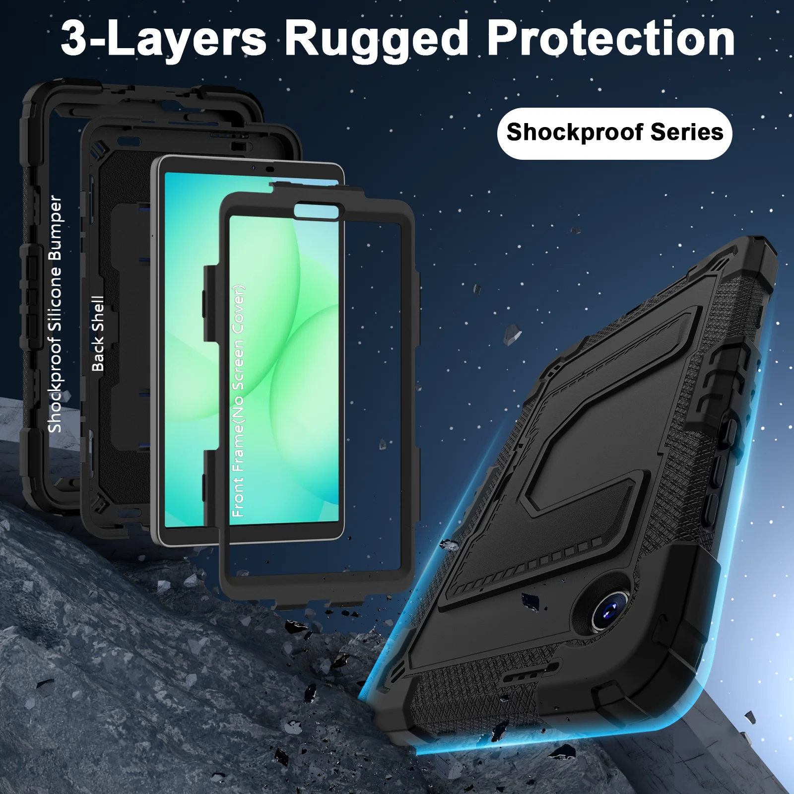 Enhanced Rugged Armor Stand Tablet Cover, 8.7 Inch