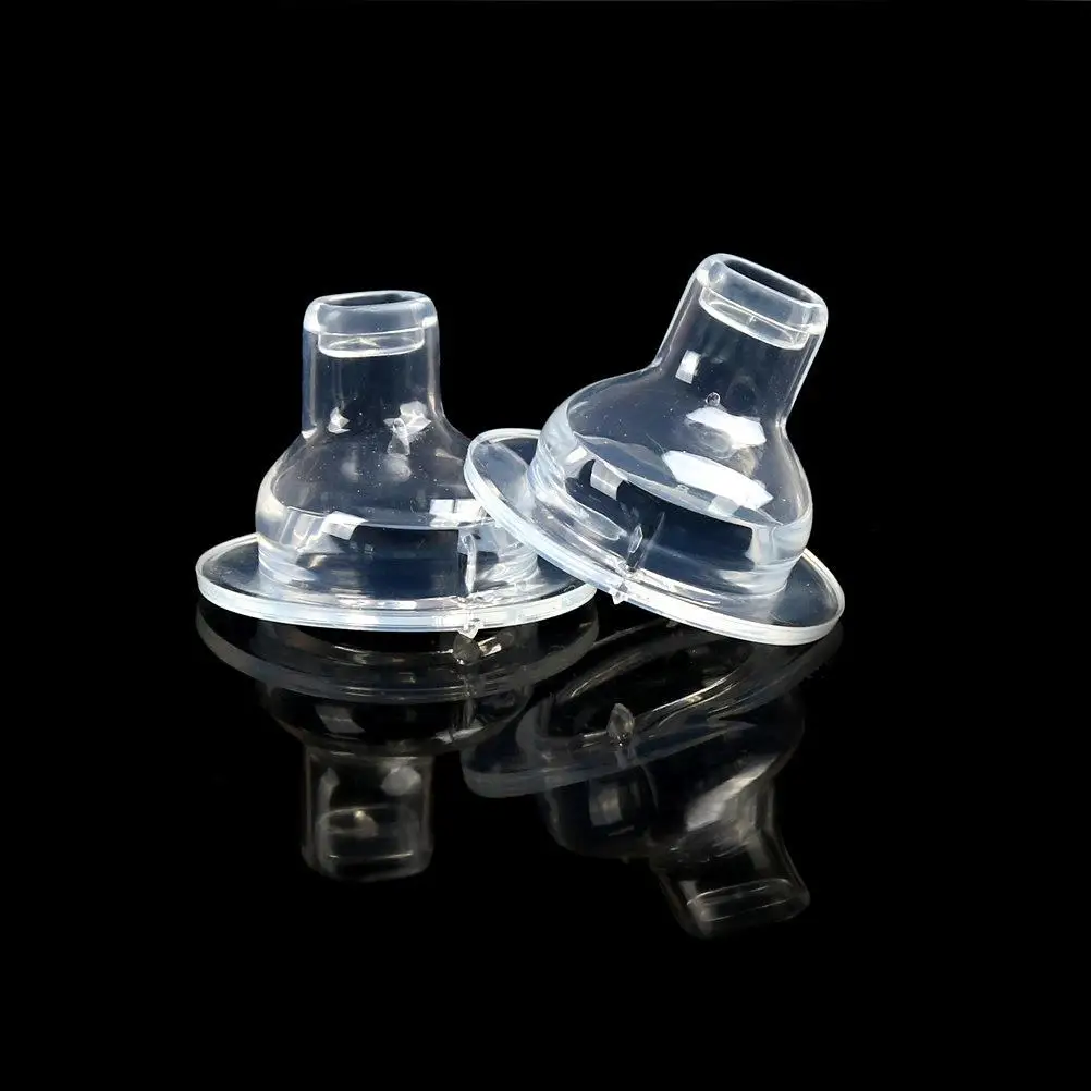 2PCS Baby Feeding Tools Silicone Duckbill Pacifier Wide Caliber Nipple