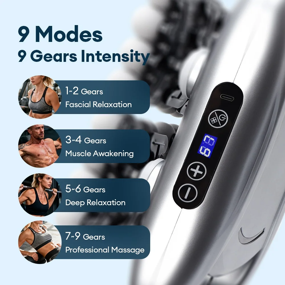 48-Head Fascia Gun High-Frequency Vibration Fascia Gun Back Waist Thigh Massager Neck Shoulder Massager Effectively Relax Muscle