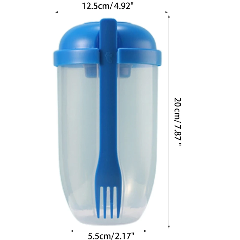 Salad Cup, Salad Meal Shaker Cup, Plastic Healthy Salad Container