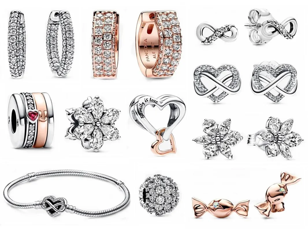 

Summer Jewelry For Women 925 Sterling Silver Beadeds DIY Charms Bracciale Fit Bijoux Femme Bangle Bracelet Argent Beads
