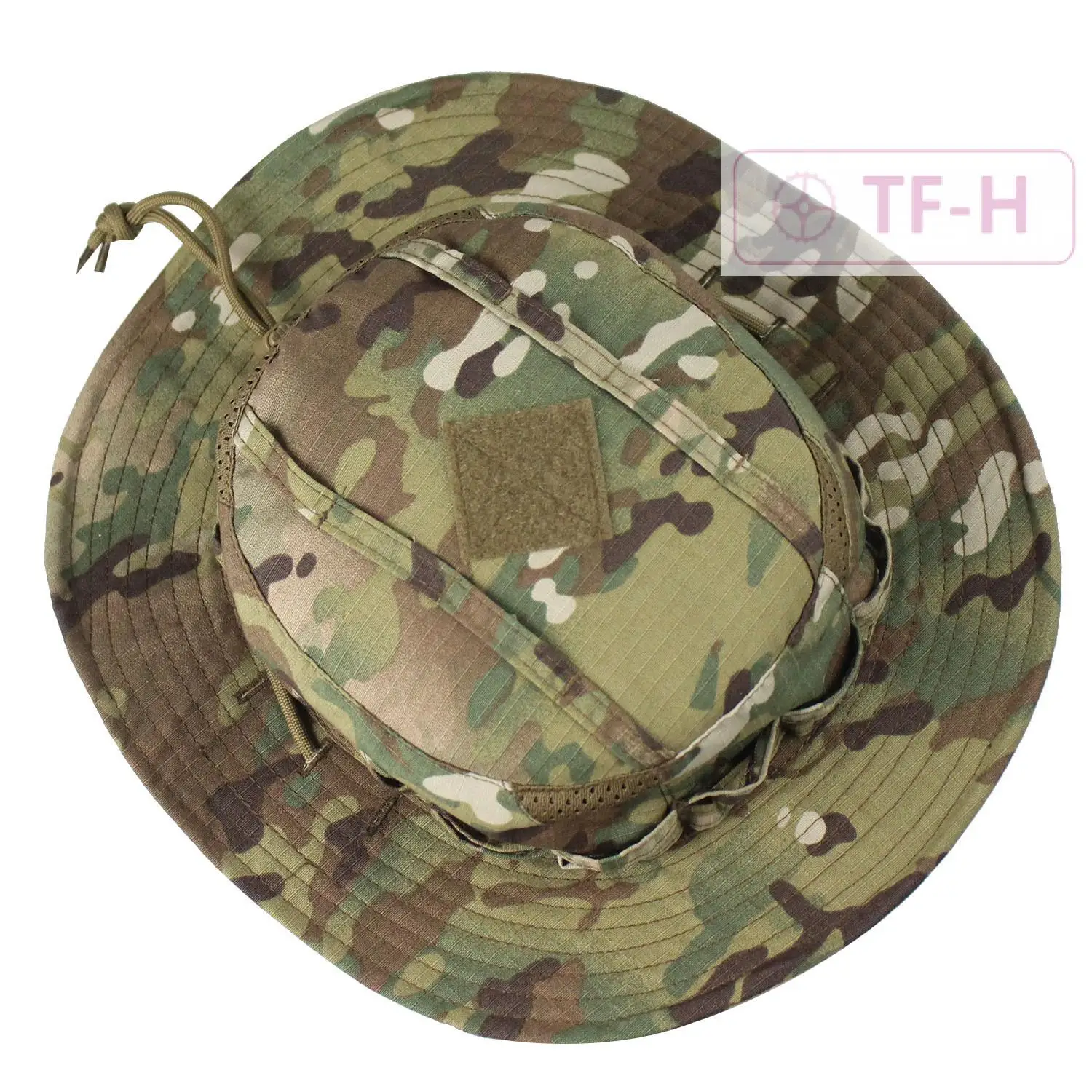 Cappello da Sole a Tesa Larga, Cappello a Secchiello per Pesca, Escursionismo, Arrampicata, Estivo, da Esterno, Regolabile, Tattico, Mimetico, Boonie Cap, Caccia, Protezione Solare - immagine 6