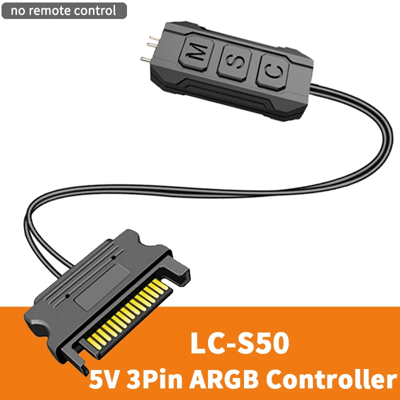 ตัวเลือกสินค้า SATA Extension Cable Light Controller พร้อม Remote Control สำหรับ PC และพัดลม
