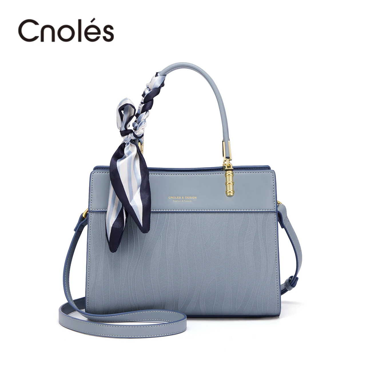 CnolesBrandElegantWomenHandbag2022FashionBlueLuxuryShoulder