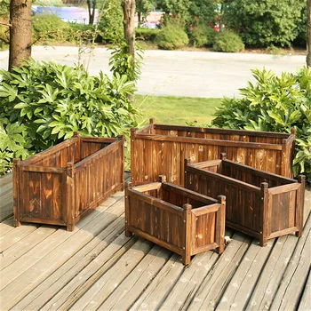 Wooden Raised Flower Bed 1