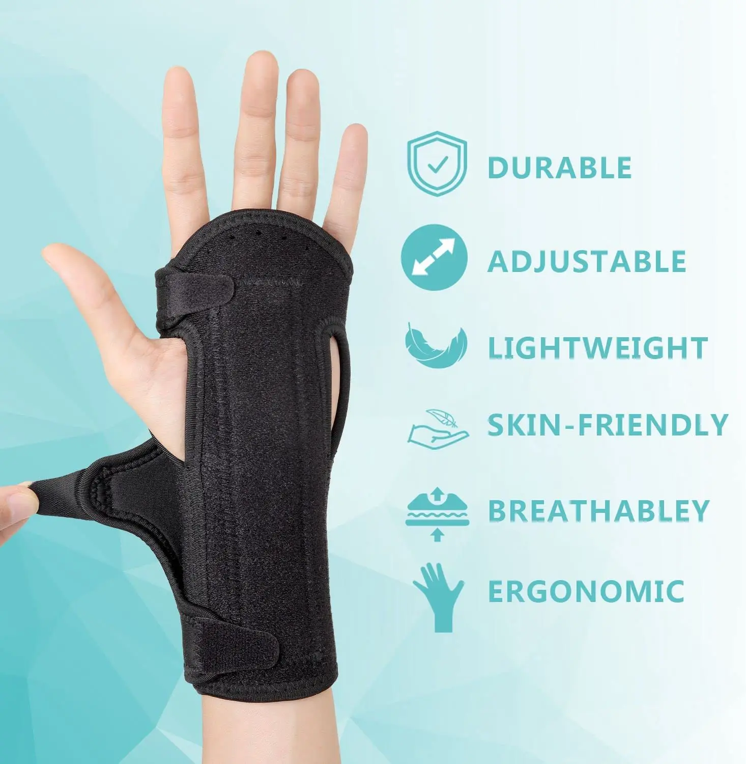 Adjustable Wrist Fitted Stabilizer Splint Carpal Tunnel Hand Compression Support Wrap Wrist Injuries Pain Relief wrist brace wrist guard wrist straps wrist support wrist support band