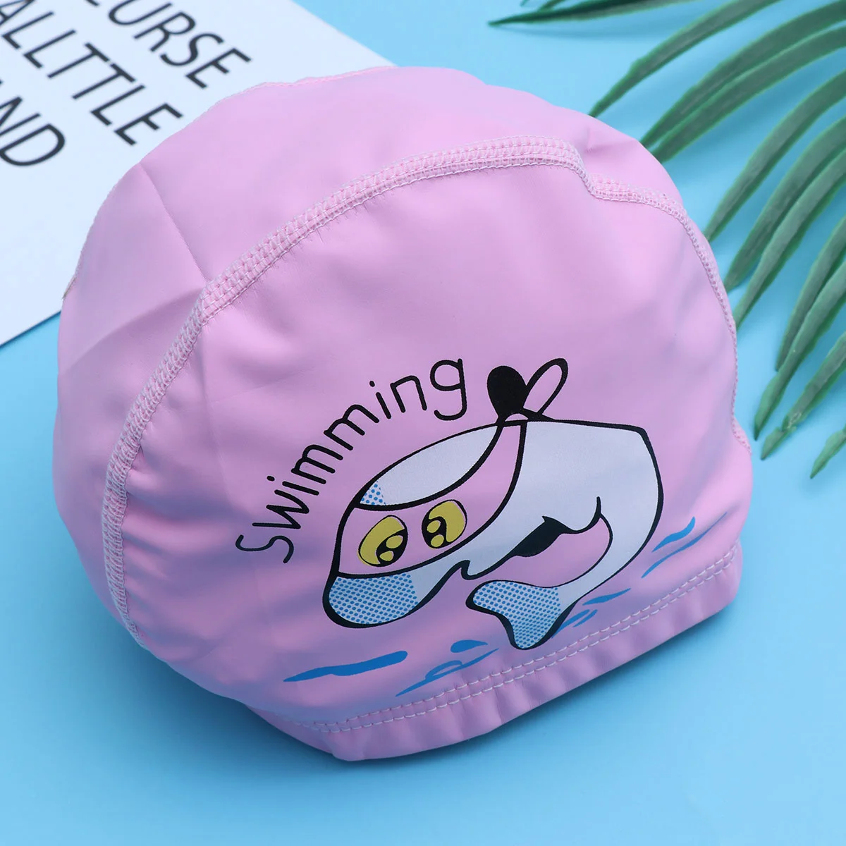 

Breathable Swimming Hat Caps Ear Protection Cartoon Dolphin Earmuff Bathing Major