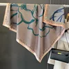 90×90CM New Retro Double-sided Printed Scarf Neck Scarf High-end Fashion Age-Reducing Silk Scarf Fashionable Scarf With Shawl 6