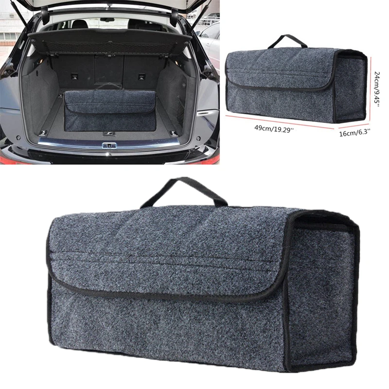 Car Storage Travel Bag Soft Woolen Felt Car Trunk Organizer Car Storage Box  Bag Fireproof Stowing Tidying Package Blanket Tool - Stowing Tidying -  AliExpress