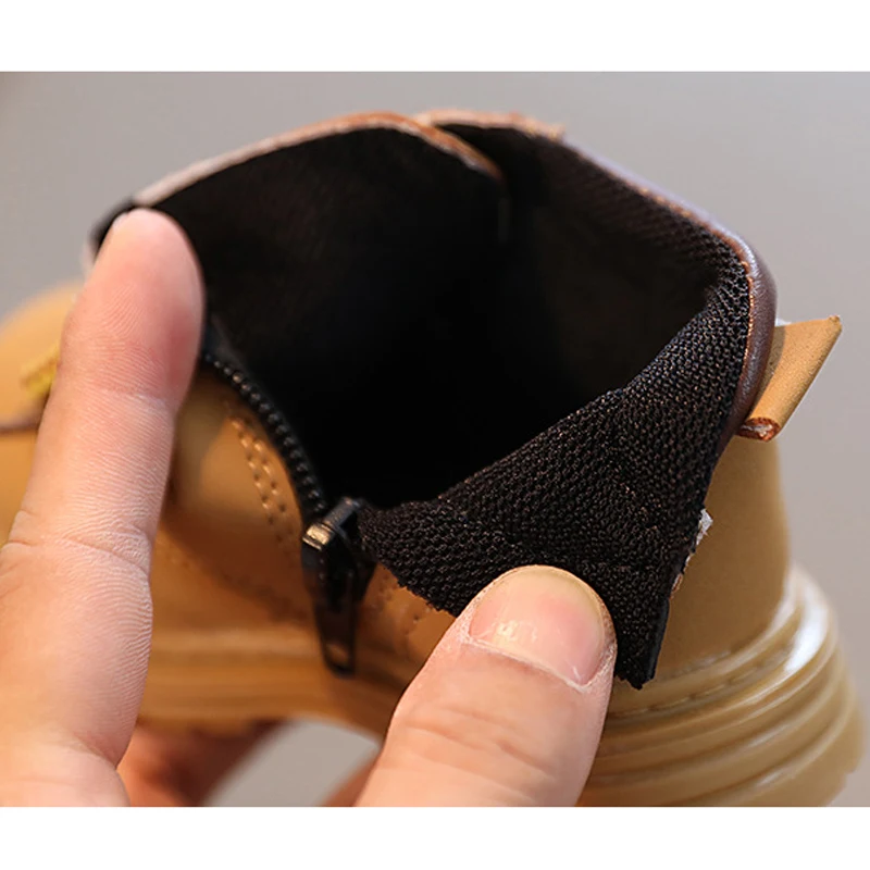 Motorcycle Style Baby Boots Spring Autumn Toddler Shoes Infant Outdoor First Walkers Baby Boy Girl Soft PU Leather Ankle Boots 5