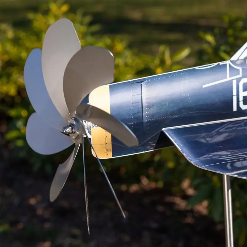 Aircraft Wind Vane Metal Stainless Steel Garden Ornament Patio-garden art decor garden windmill
