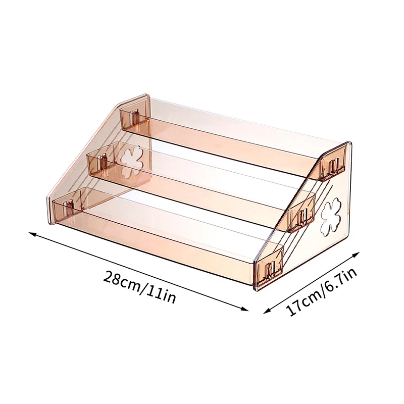 Plastics 3 Layers Nail Polish Display Stand Cosmetic Display Rack Holder High-Capacity Essential Oil Bottle Organizer Storage