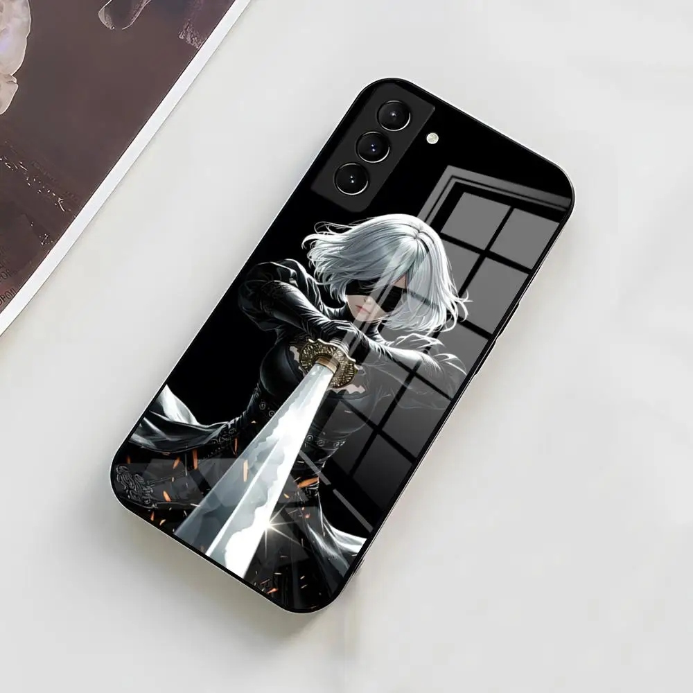 NieR Automata 2B Artistic Glass Phone Case