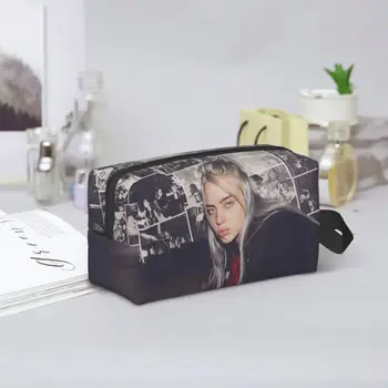 Borsa per il Trucco di Billie Eilish, Organizer Cosmetico, Beauty Case da Viaggio per Donne, Astuccio per Cosmetici e Accessori