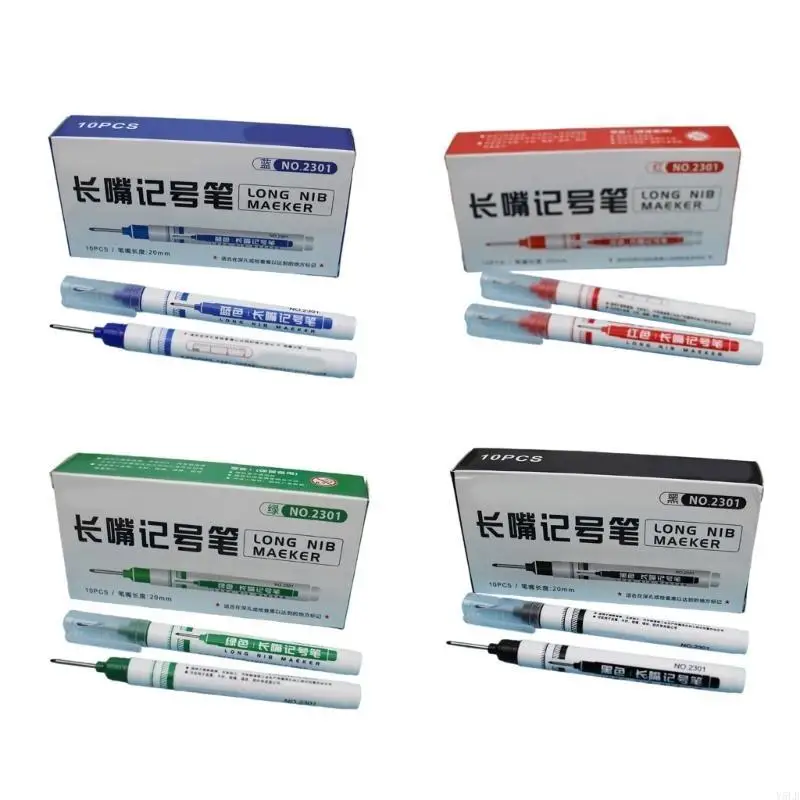 Y5LB 20mm 긴 팁 목수 마커 목공 마크 도구 긴 팁 깊은 구멍 마커
