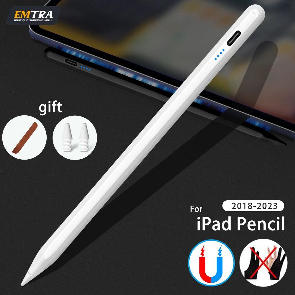 iPad Pencil 2nd Generation with Magnetic Wireless Charging, 2x Fast Charge for Apple iPad, Stylus Pen Compatible with iPad Pro 11 in 1/2/3/4, iPad